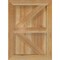 Ekena Millwork Framed Board-n-Batten Shutters w/Z-Bar, Rough Sawn Western Red Cedar, 16 1/8W x 22H, PR RBF06Z16X022RWR - alternate 3